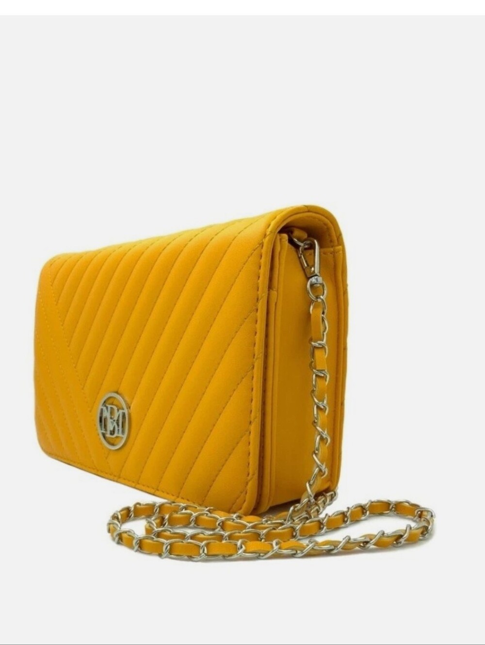 Badgley Mischka Quilted Round Logo Crossbody Bag - NWT